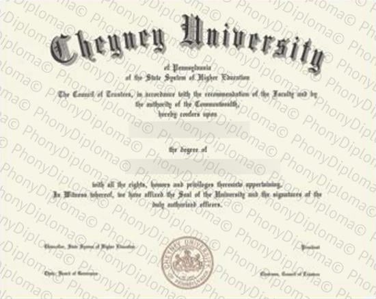 Usa Cheyney University Free Sample From Phonydiploma   Copy · United States