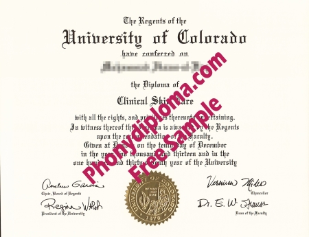 Usa Colorado University Of Colorado Denver, Colorado Springs Free Sample From Phonydiploma · United States