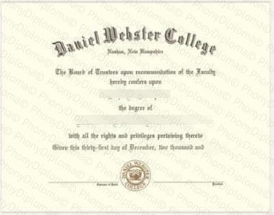 Usa Daniel Webster College Free Sample From Phonydiploma · United States