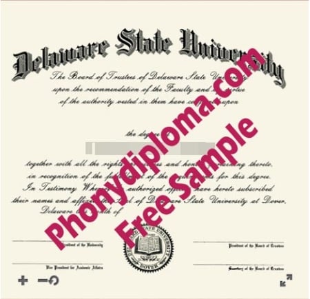 Usa Delaware State University Free Sample From Phonydiploma · United States