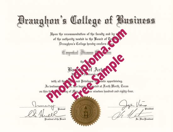 Usa Draughon's College Of Business Free Sample From Phonydiploma · United States