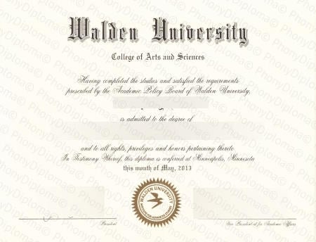 Usa Georgia Walden University Free Sample From Phonydiploma · United States