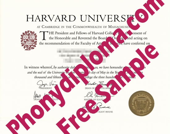 Usa Harvard University Free Sample From Phonydiploma (2) · United States