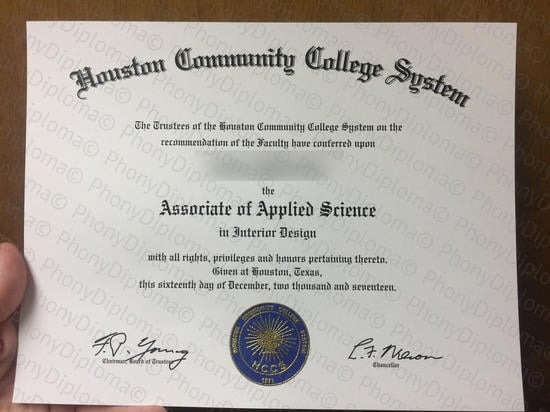 Usa Houston Community College Photo Free Sample From Phonydiploma · United States