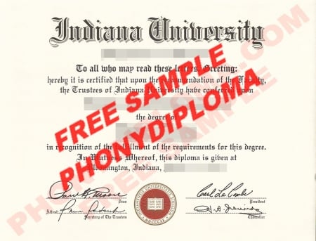 Usa Indiana University Free Sample From Phonydiploma · United States