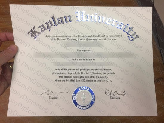 Usa Kaplan University Free Sample From Phonydiploma · United States