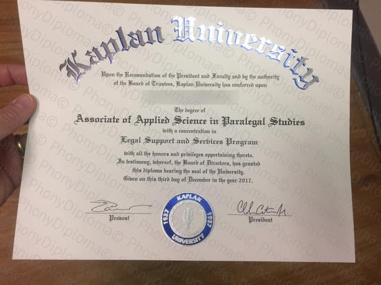 Usa Kaplan University Photo Free Sample From Phonydiploma · United States