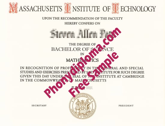 Usa Massachusetts Institute Of Technology Mit Fake Diploma From Phonydiploma · United States