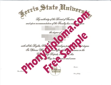 Usa Michigan Ferris State University Free Sample From Phonydiploma · United States