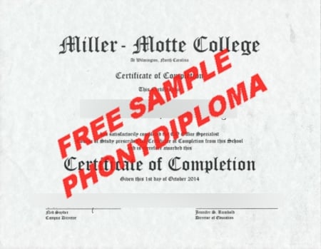 Usa Miller Motte College Free Sample From Phonydiploma · United States