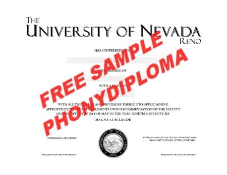 Usa Nevada University Of Reno Actual Match Transcript Free Sample From Phonydiploma · United States