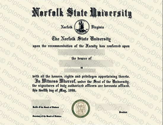 Usa Norfolk State University Free Sample From Phonydiploma · United States