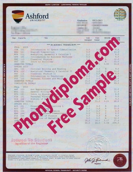 Usa North Carolina Ashford University House Design Transcript Free Sample From Phonydiploma · United States