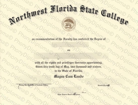 Usa Northwest Florida State College Free Sample From Phonydiploma · United States