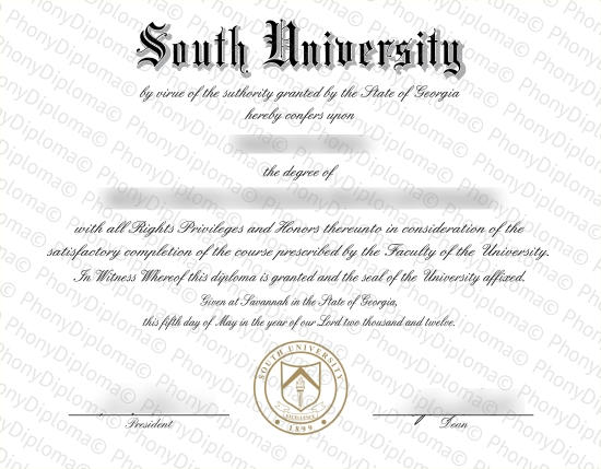 Usa Ohio South University Free Sample From Phonydiploma (1) · United States