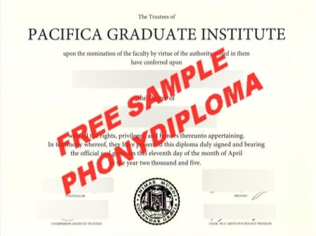 Usa Pacifica Graduate Institute Free Sample From Phonydiploma · United States