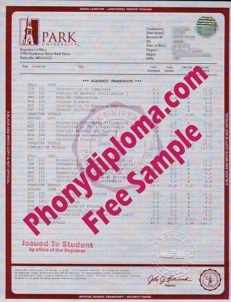Usa Park University House Design Transcript Free Sample From Phonydiploma · United States