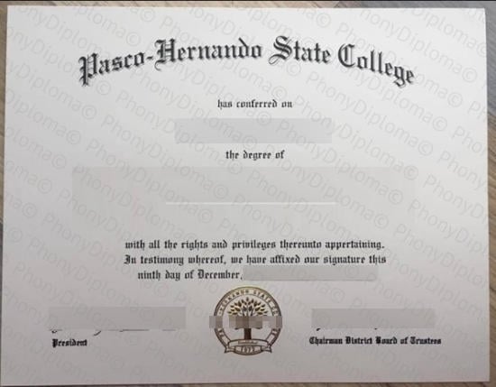 Usa Pasco Hernando State College Florida Free Sample From Phonydiploma · United States