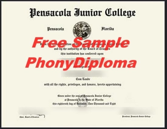 Usa Pensacola Junior College Free Sample From Phonydiploma · United States