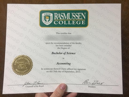 Usa Rasmussen College Photo Free Sample From Phonydiploma · United States