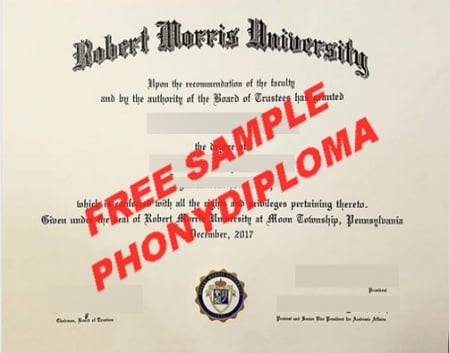 Usa Robert Morris University Free Sample From Phonydiploma · United States