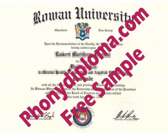 Usa Rowan University Free Sample From Phonydiploma · United States