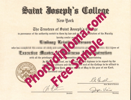 Usa Saint Joseph's College Free Sample From Phonydiploma · United States