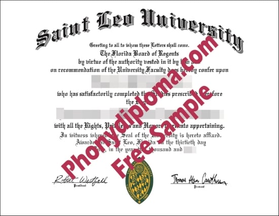Usa Saint Leo University Free Sample From Phonydiploma · United States