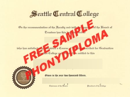 Usa Seattle Central College Free Sample From Phonydiploma · United States