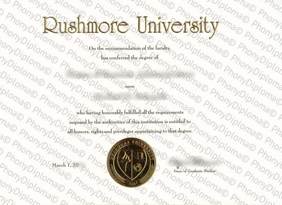 Usa South Dakota Rushmore University Free Sample From Phonydiploma · United States