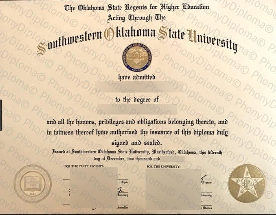 Usa Southwestern Oklahoma State University Free Sample From Phonydiploma · United States