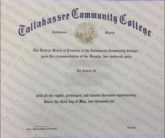 Usa Tallahassee Community College Free Sample From Phonydiploma · United States
