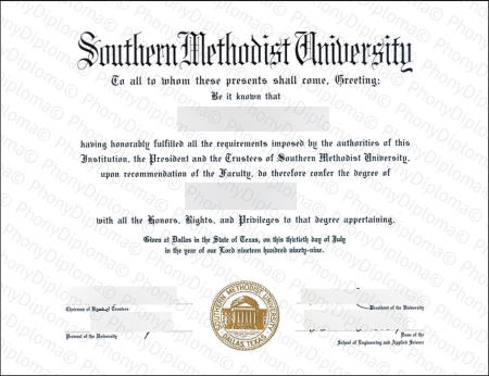 Usa Texas Southern Methodist University Free Sample From Phonydiploma (1) · United States