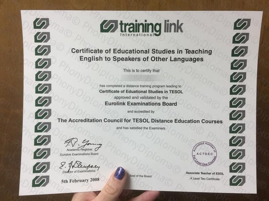 Usa Training Link Photo Free Sample From Phonydiploma · United States