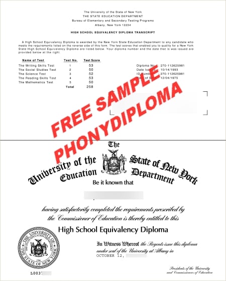 Usa Univ Of The State Of New York Education Actual Match Transcript Free Sample From Phonydiploma · United States
