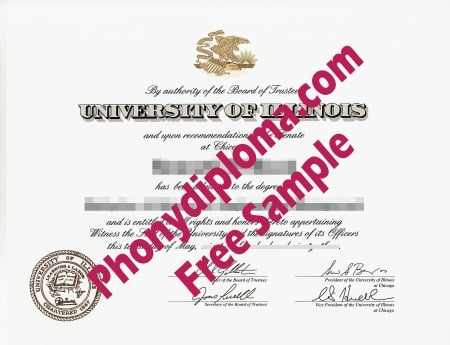 Usa University Of Illinois At Chicago Free Sample From Phonydiploma · United States