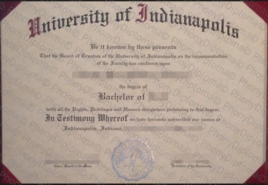 Usa University Of Indianapolis Free Sample From Phonydiploma · United States
