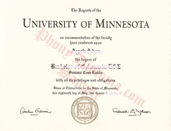 Usa University Of Minnesota Duluth Free Sample From Phonydiploma · United States