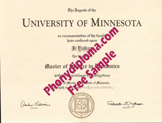 Usa University Of Minnesota Morris Free Sample From Phonydiploma · United States