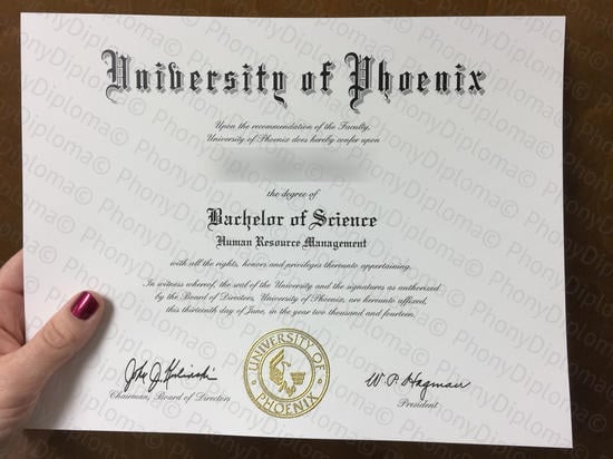 Usa University Of Phoenix Photo Free Sample From Phonydiploma · United States