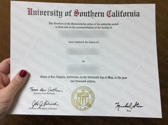 Usa University Of Southern California Photo Free Sample From Phonydiploma · United States