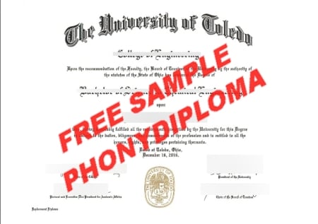 Usa University Of Toledo Free Sample From Phonydiploma · United States