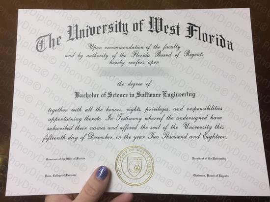 Usa University Of West Florida Photo Free Sample From Phonydiploma · United States