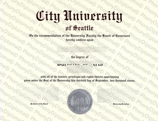 Usa Washington City University Seattle Free Sample From Phonydiploma · United States