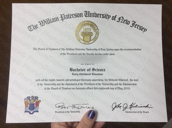 Usa William Paterson University Photo Free Sample From Phonydiploma · United States