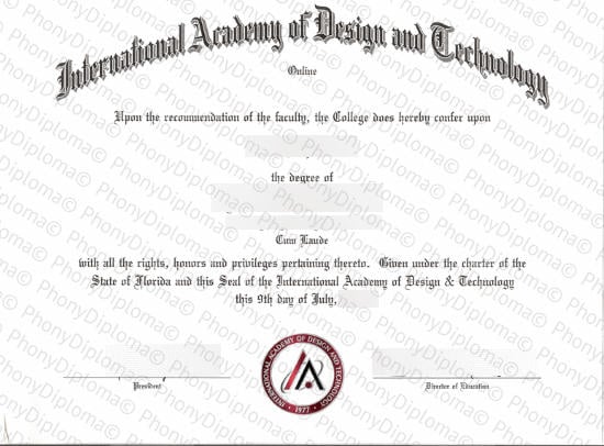 Usa And Canada International Academy Of Design And Technology Free Sample From Phonydiploma · United States