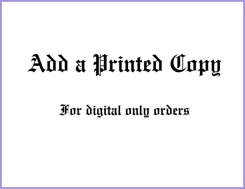 Hard copy of a digital order