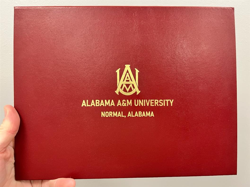 Custom diploma cover with school name or logo