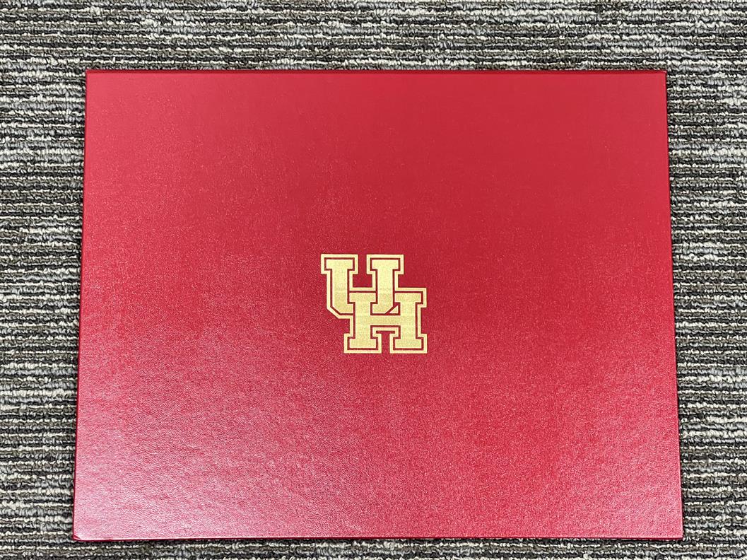 Custom diploma cover with school name or logo
