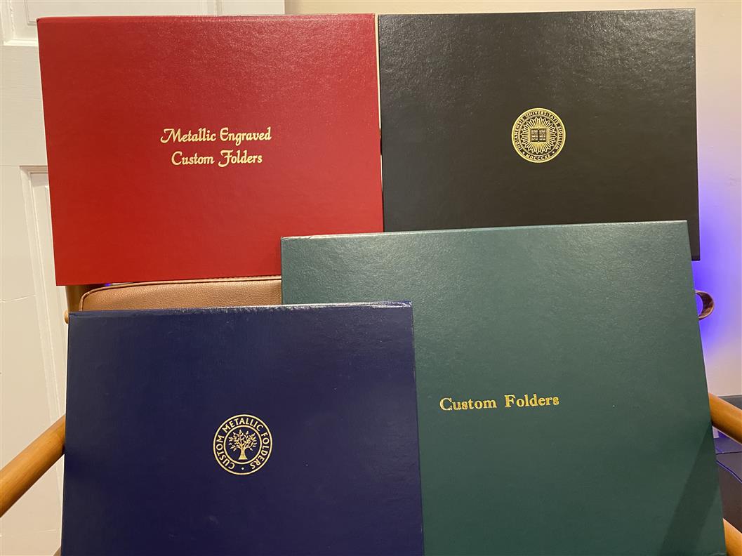 Custom diploma cover with school name or logo
